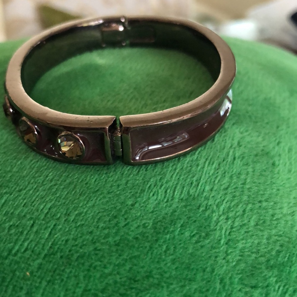 Vintage rare Givenchy crystal enamel bangle bracelets - Picture 6 of 14
